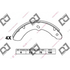 BS1317 DJ PARTS Комплект тормозных колодок