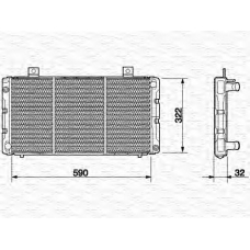 350213629000 MAGNETI MARELLI Радиатор, охлаждение двигателя