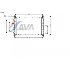 FT2096 AVA Радиатор, охлаждение двигателя