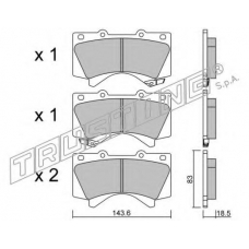 837.0 TRUSTING Комплект тормозных колодок, дисковый тормоз