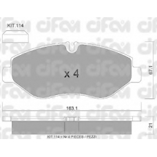 822-671-2 CIFAM Комплект тормозных колодок, дисковый тормоз