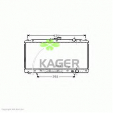 31-0657 KAGER Радиатор, охлаждение двигателя