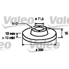 186747 VALEO Тормозной диск