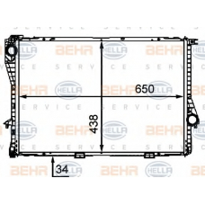 8MK 376 712-494 HELLA Радиатор, охлаждение двигателя