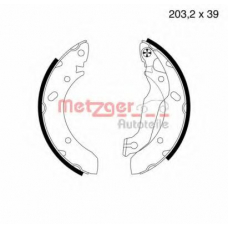 MG 576 METZGER Комплект тормозных колодок