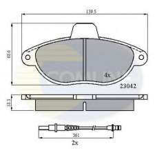 CBP2714 COMLINE Комплект тормозных колодок, дисковый тормоз