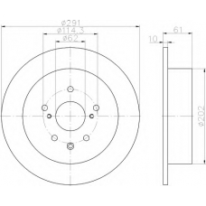 8DD 355 115-711 HELLA Тормозной диск