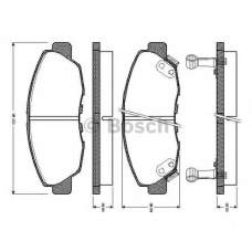 0 986 TB2 178 BOSCH Комплект тормозных колодок, дисковый тормоз