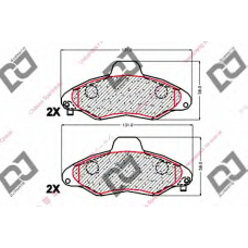 BP1943 DJ PARTS Комплект тормозных колодок, дисковый тормоз