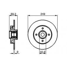 0 986 479 275 BOSCH Тормозной диск