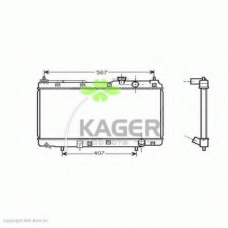 31-2109 KAGER Радиатор, охлаждение двигателя