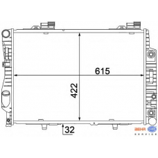 8MK 376 711-231 HELLA Радиатор, охлаждение двигателя