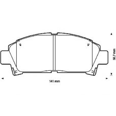 572357B BENDIX Комплект тормозных колодок, дисковый тормоз