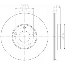 MDC1385 MINTEX Тормозной диск