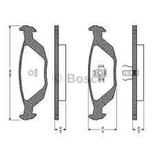 0 986 TB2 083 BOSCH Комплект тормозных колодок, дисковый тормоз