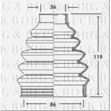 BCB2280 BORG & BECK Пыльник, приводной вал