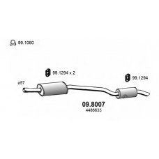 09.8007 ASSO Средний / конечный глушитель ОГ