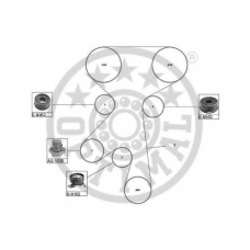 SK-1073AQ2 OPTIMAL Водяной насос + комплект зубчатого ремня