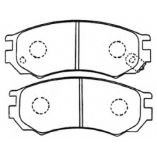 AKD-1361 ASVA Комплект тормозных колодок, дисковый тормоз