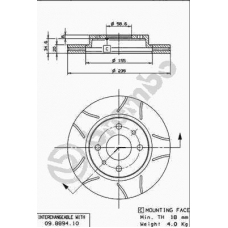 09.8894.75 BREMBO Тормозной диск