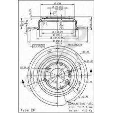 BS 7520 BRECO Тормозной диск