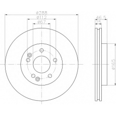 8DD 355 104-301 HELLA Тормозной диск