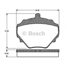 0 986 TB2 487 BOSCH Комплект тормозных колодок, дисковый тормоз