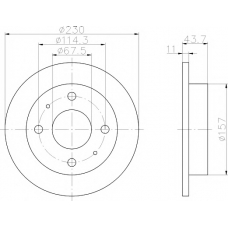 8DD 355 107-171 HELLA PAGID Тормозной диск