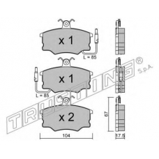 055.0 TRUSTING Комплект тормозных колодок, дисковый тормоз