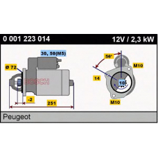 0 001 223 014 BOSCH Стартер