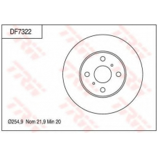 DF7322 TRW Тормозной диск
