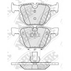PN0093W NiBK Комплект тормозных колодок, дисковый тормоз