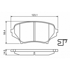 0 986 494 188 BOSCH Комплект тормозных колодок, дисковый тормоз