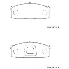 KD1657 ASIMCO Комплект тормозных колодок, дисковый тормоз