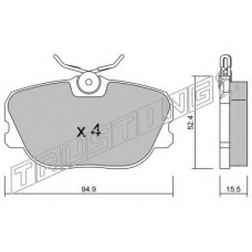 244.0 TRUSTING Комплект тормозных колодок, дисковый тормоз