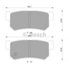 0 986 AB3 073 BOSCH Комплект тормозных колодок, дисковый тормоз