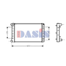 081430N AKS DASIS Радиатор, охлаждение двигателя