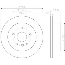 8DD 355 112-071 HELLA PAGID Тормозной диск