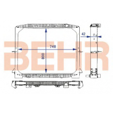 2204127 BEHR Радиатор охлаждения