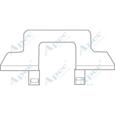 KIT1108 APEC Комплектующие, тормозные колодки