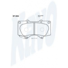 BP-9084 KAVO PARTS Комплект тормозных колодок, дисковый тормоз