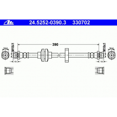 24.5252-0390.3 ATE Тормозной шланг