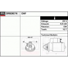 DRS3674 DELCO REMY Стартер