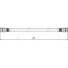 HOS3945 APEC Тормозной шланг