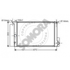 318240 SOMORA Радиатор, охлаждение двигателя