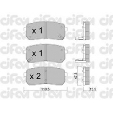 822-786-0 CIFAM Комплект тормозных колодок, дисковый тормоз
