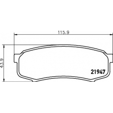 MDB81696 MINTEX Комплект тормозных колодок, дисковый тормоз