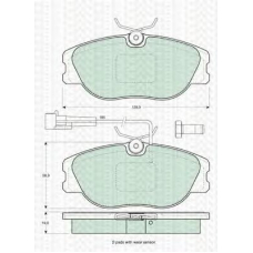 8110 12001 TRIDON Brake pads - front