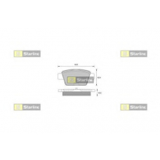 BD S429 STARLINE Комплект тормозных колодок, дисковый тормоз