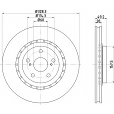 MDC2629 MINTEX Тормозной диск